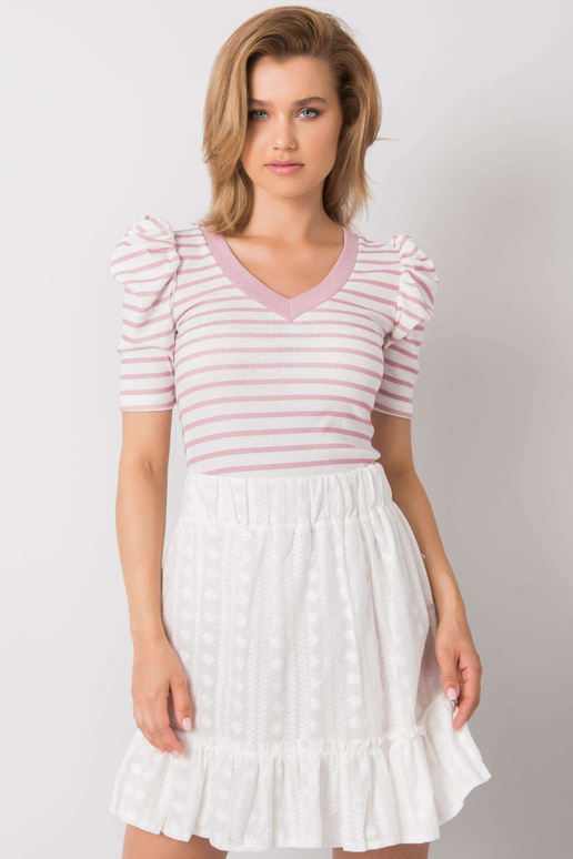 Valge ja roosa triibuline pluus Marlo