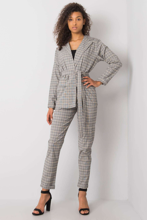 Hallikas-beež ruuduline jope Saskia