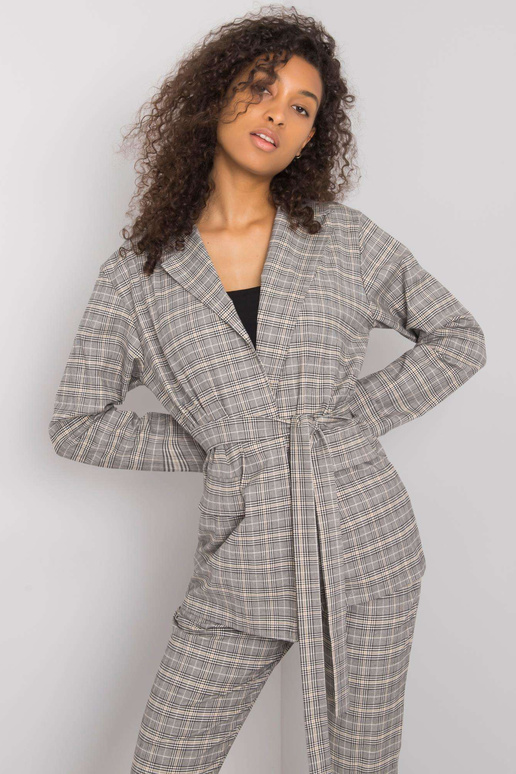 Hallikas-beež ruuduline jope Saskia