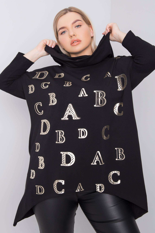 Aina Must Plus Size kapuuts