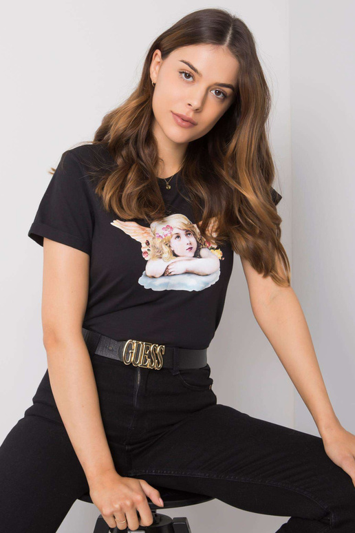 Must T-särk trükiga Ibbie RUE PARIS
