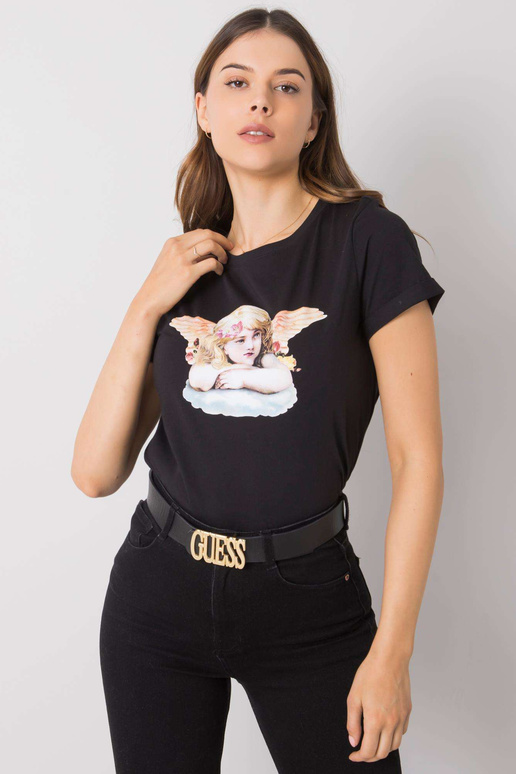 Must T-särk trükiga Ibbie RUE PARIS