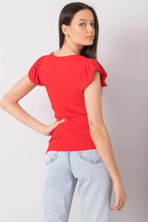 Punane Waverly nööriga pluus