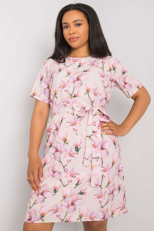 Beeži mustriga suures suuruses kleit...