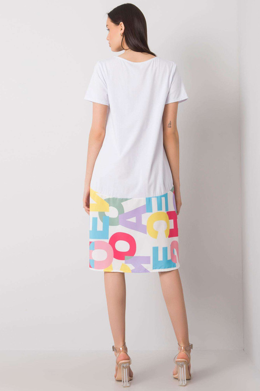 Valge Guinevere printidega kleit