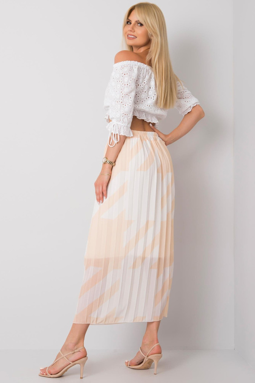 Beež plisseeritud Maxi seelik Isidora