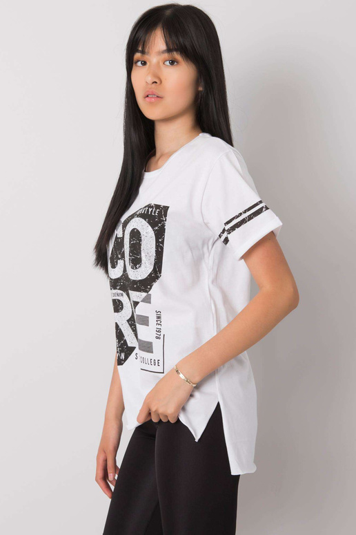 Valge T-särk trükiga Amber Valge T-särk trükiga Amber