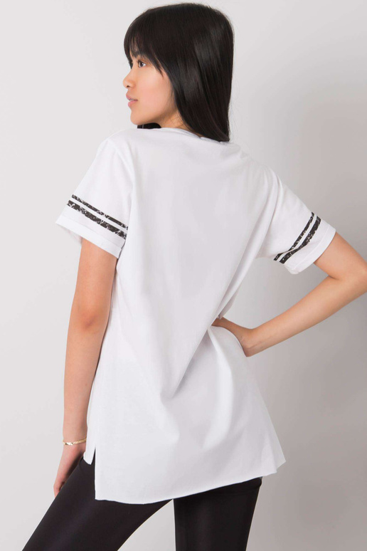 Valge T-särk trükiga Amber Valge T-särk trükiga Amber