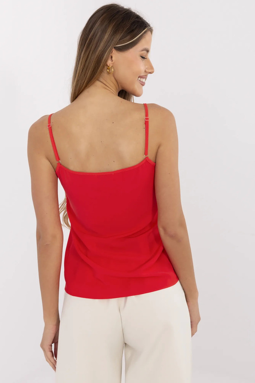 Punane pitsiga topp Alenna