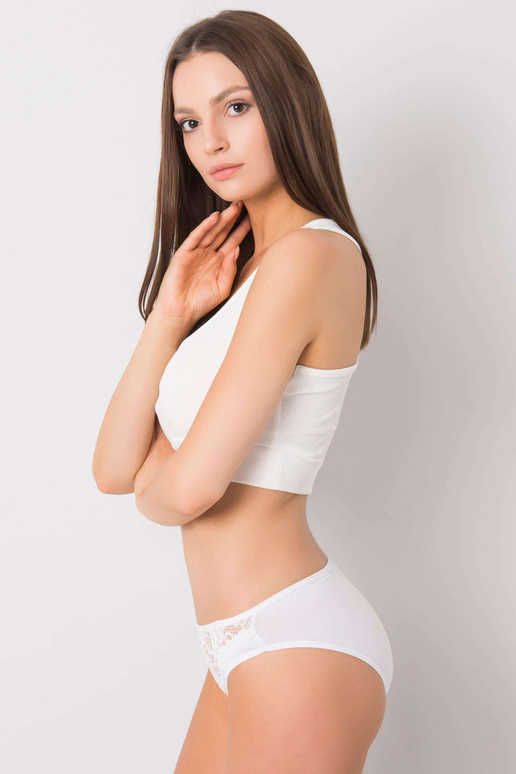 Valged puuvillased püksid