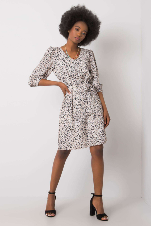 Jianna trükistega beež kleit