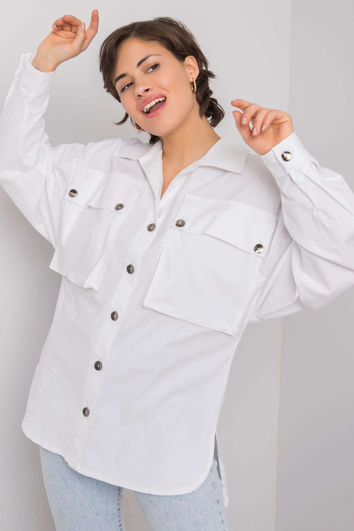 Valge taskutega särk Elora RUE PARIS