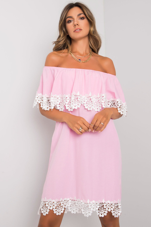 Kahvaturoosa Hispaania kleit Lee pitsiga