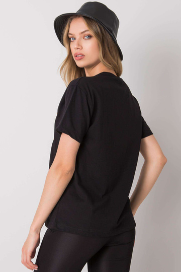 Must Gabee trükiga T-särk