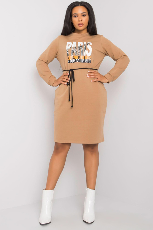 Kaamelipuuvillane kleit Lareen