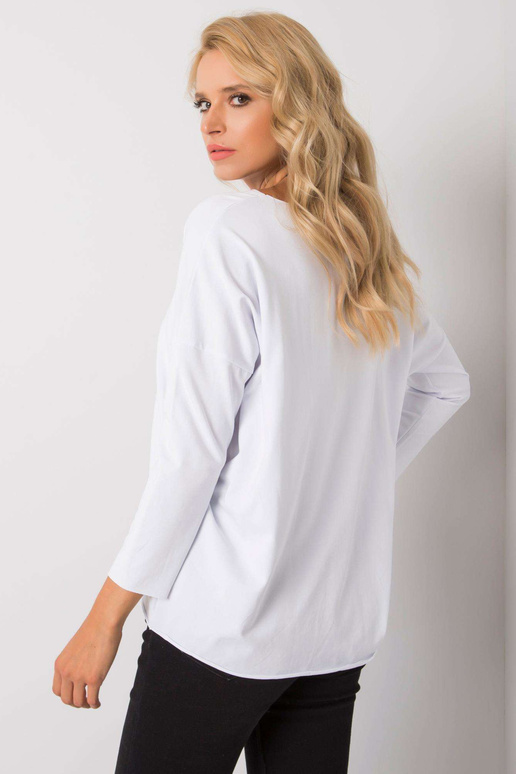 Valge Carlee puuvillane pluus