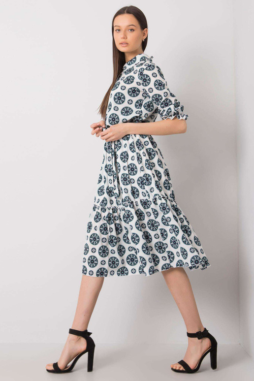 Valge ja piparmündi printidega kleit...