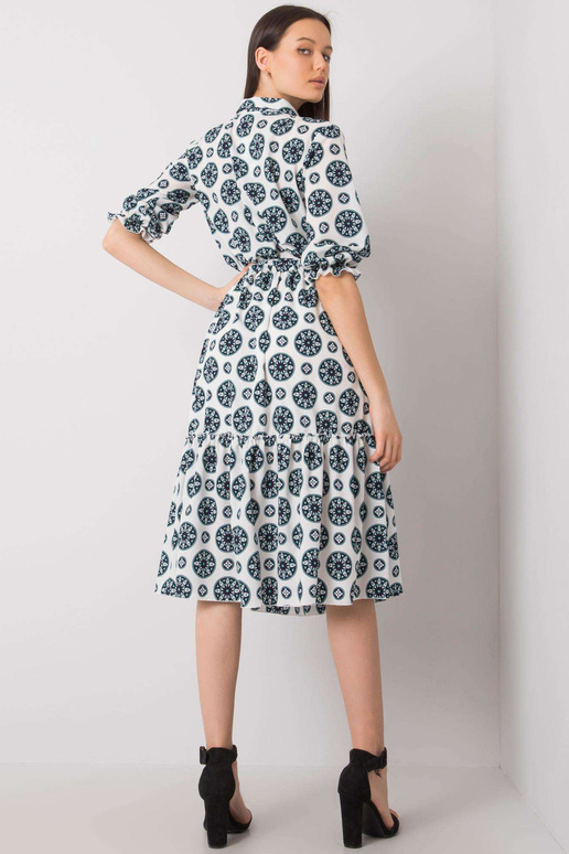 Valge ja piparmündi printidega kleit...