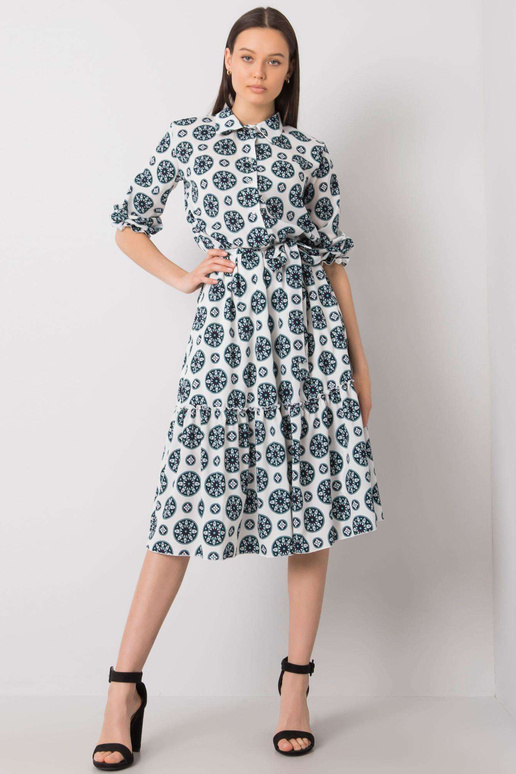 Valge ja piparmündi printidega kleit...