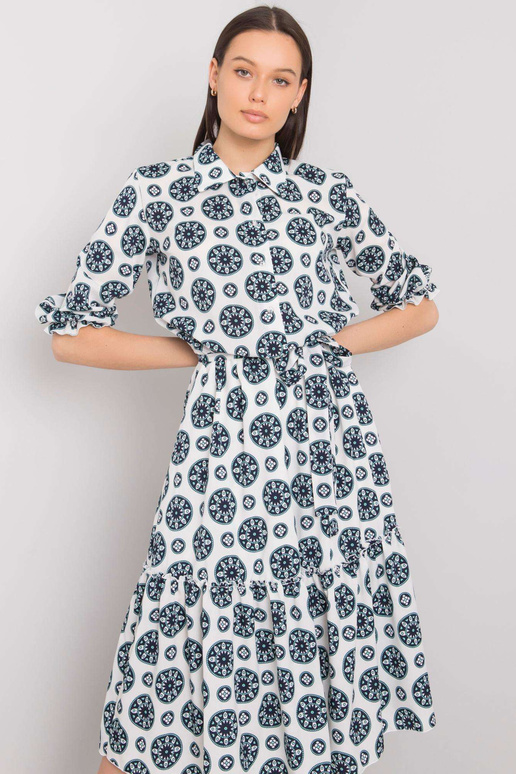 Valge ja piparmündi printidega kleit...