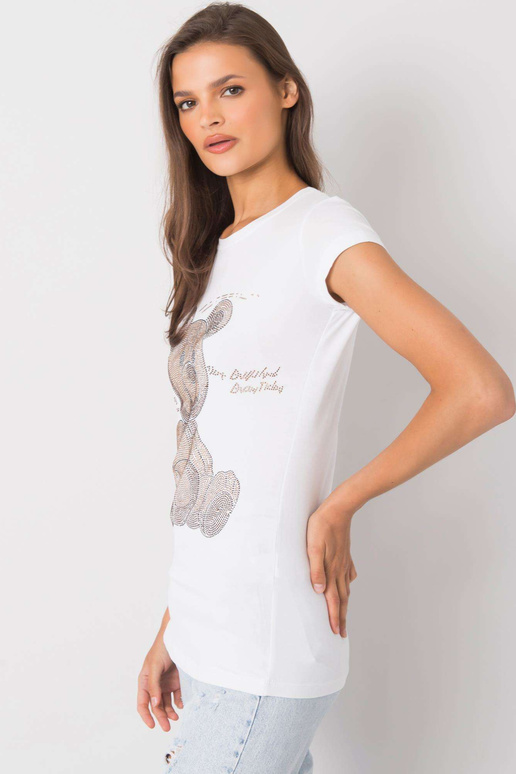 Valge T-särk Misha aplikatsiooniga Valge T-särk Misha aplikatsiooniga