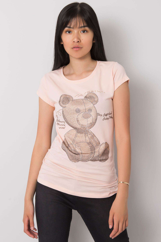 Heleroosa Misha aplikatsiooniga t-särk