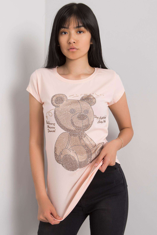 Heleroosa Misha aplikatsiooniga t-särk