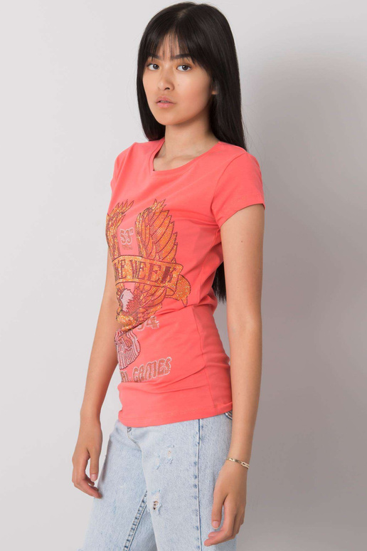 Korallist T-särk Haley aplikatsiooniga