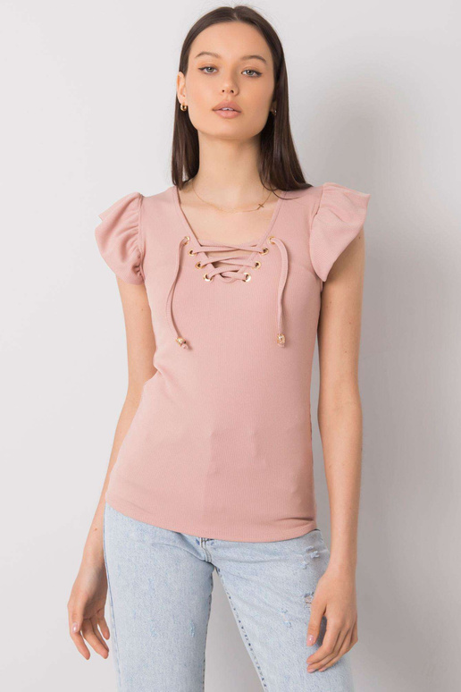 Määrdunud roosa pluus Waverly nööriga