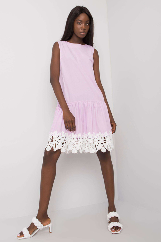 Frederica helelilla volangiga kleit