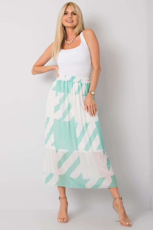 Roheline plisseeritud Maxi seelik...