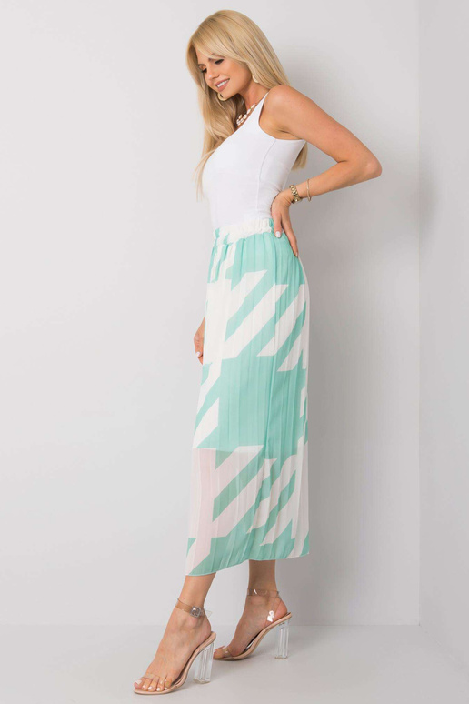 Roheline plisseeritud Maxi seelik...