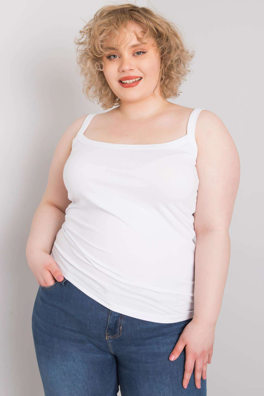 Valge plusssuuruses puuvillane...