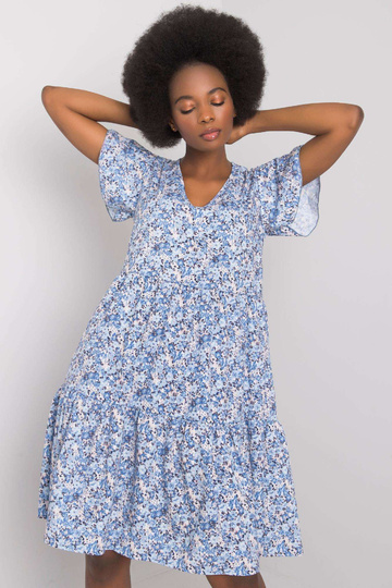 Sinine rüüsidega kleit...