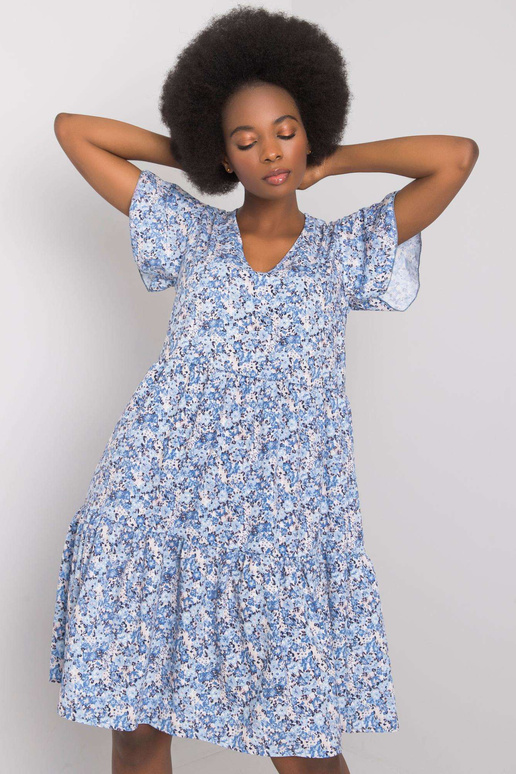 Sinine rüüsidega kleit Genevieve RUE...