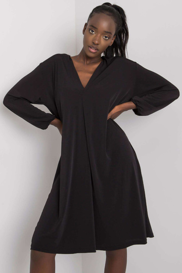 Must V-kaelusega kleit Yetta 2