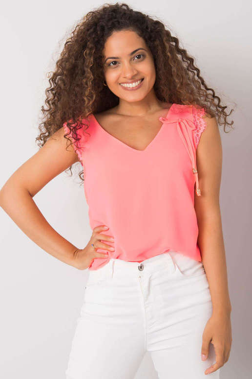 Fluo roosa safiirpitsiga topp Fluo roosa safiirpitsiga topp