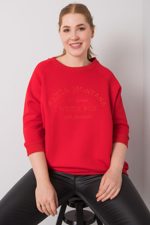 Vincente Red Plus Size kapuutsiga...