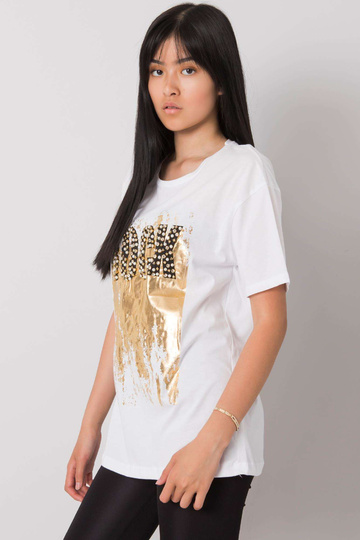 Valge ingveritrükiga T-särk 2