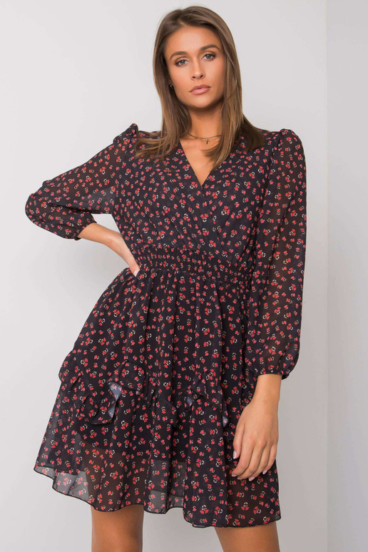 Must-punane volangidega kleit, autor...