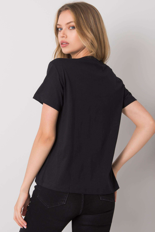 Must T-särk trükiga Solly Must T-särk trükiga Solly