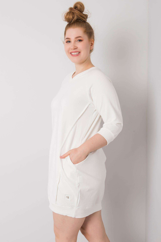 Ecru Cotton Plus Size Karissa kleit