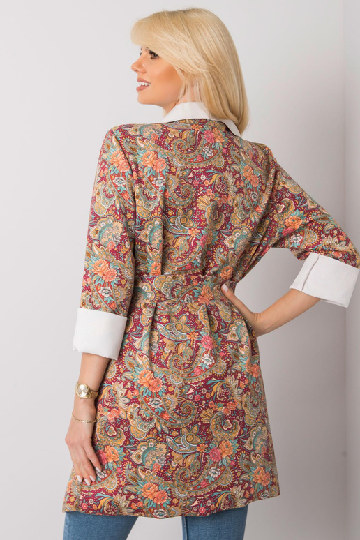 Burgundia mustriga Aggie naiste mantel