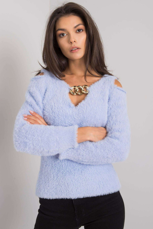 Helesinine väljalõigetega džemper...