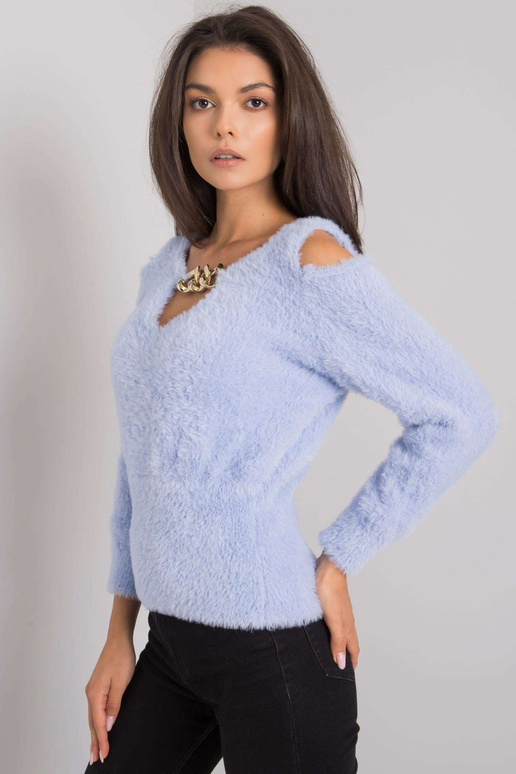 Helesinine väljalõigetega džemper...