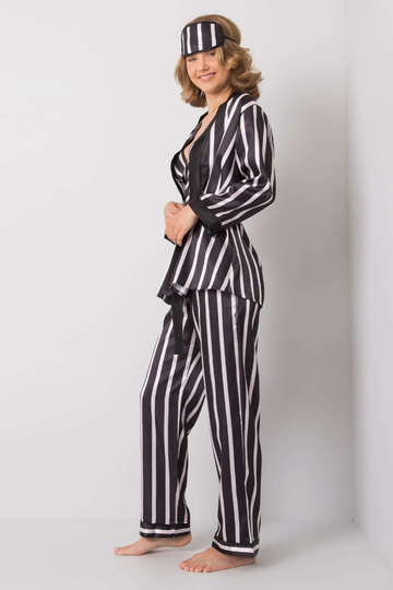 Musta triibuline voodikomplekt 2