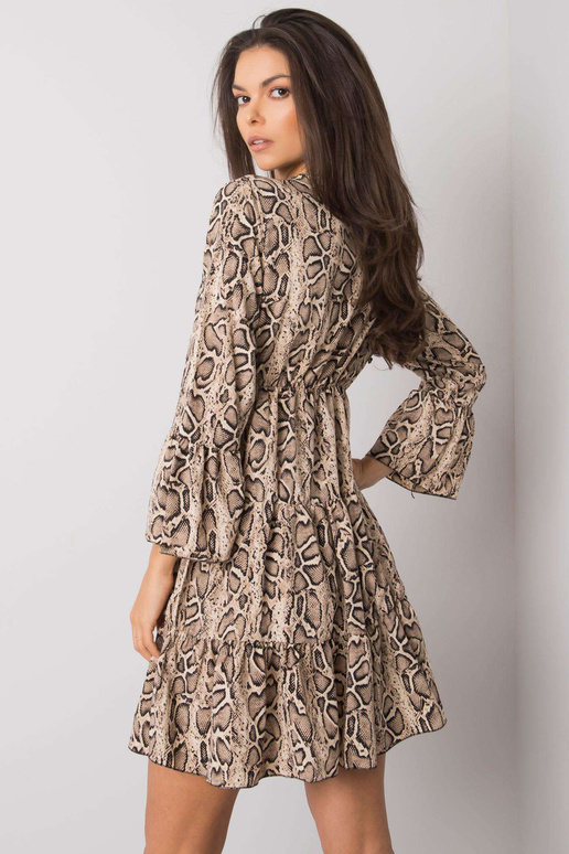 Beež ja must loomamustritega kleit Maren