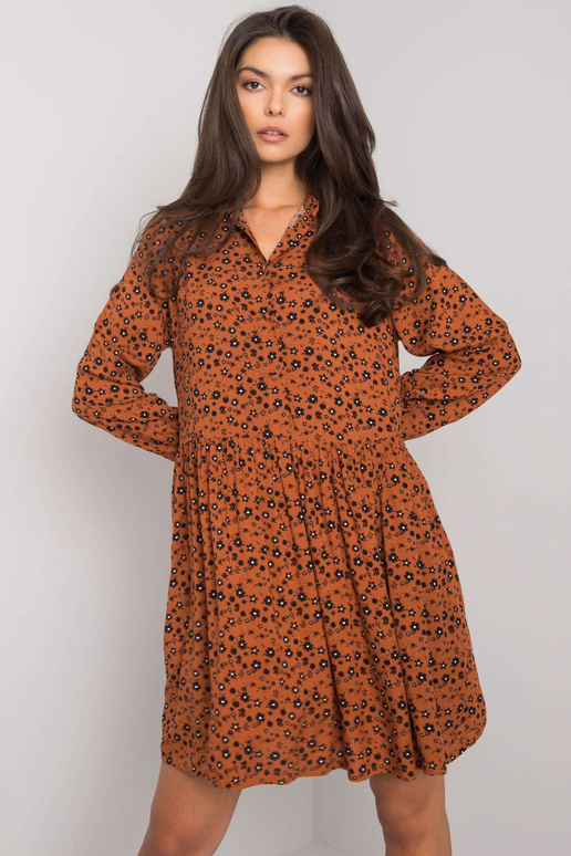 Pruun printidega kleit Rima FRESH MADE