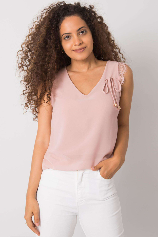 Safiirpitsiga määrdunud roosa topp Safiirpitsiga määrdunud roosa topp