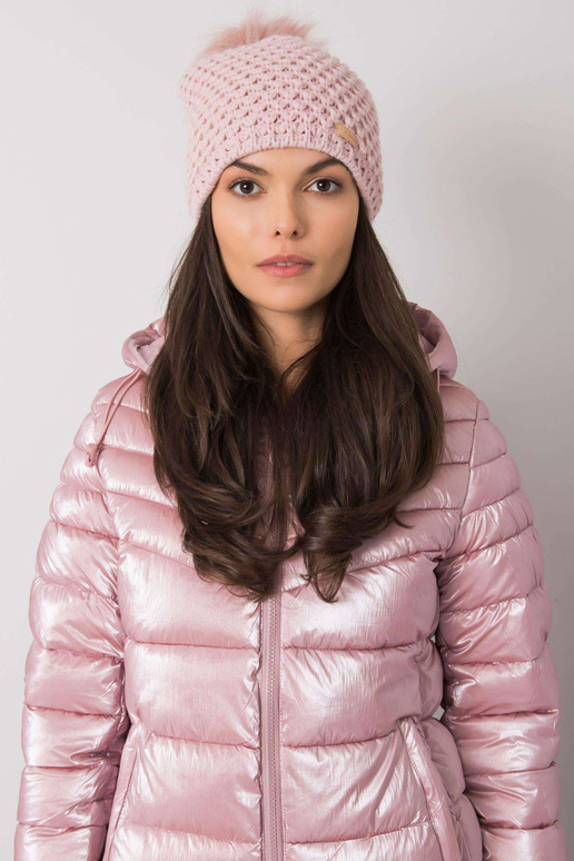 Heleroosa pompooniga talvemüts